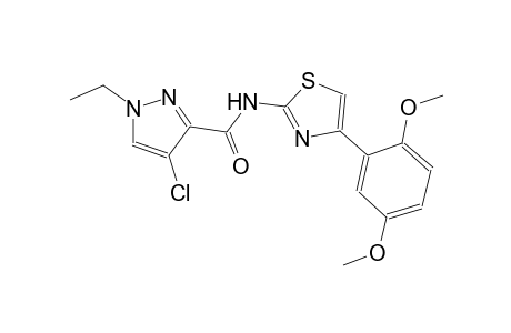 4-chloro-N-[4-(2,5-dimethoxyphenyl)-1,3-thiazol-2-yl]-1-ethyl-1H-pyrazole-3-carboxamide