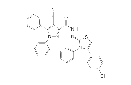 4-Cyano-1,5-diphenyl-1H-pyrazole-[4-(4-chlorophenyl)-3-phenyl-3H-thiazol-2-ylidene]-3-carboxylic acid hydrazid