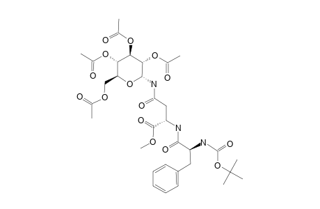 N-TERT.-BUTOXYCARBONYL-L-PHENYLALANYL-N(GAMMA)-(2,3,4,6-TETRA-O-ACETYL-ALPHA-D-GLUCOPYRANOSYL)-L-ASPARAGINE-METHYLESTER