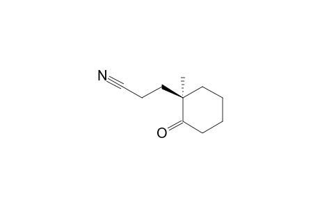 3-[(1R)-1-methyl-2-oxidanylidene-cyclohexyl]propanenitrile