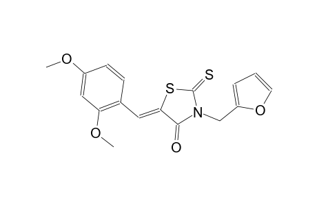(5Z)-5-(2,4-dimethoxybenzylidene)-3-(2-furylmethyl)-2-thioxo-1,3-thiazolidin-4-one