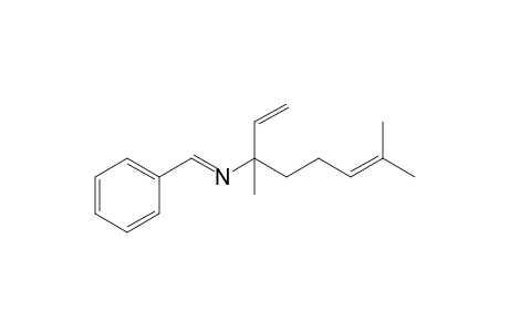 N-Benzylidene-N-(3,7-dimethylocta-1,6-dien-3-yl)amine