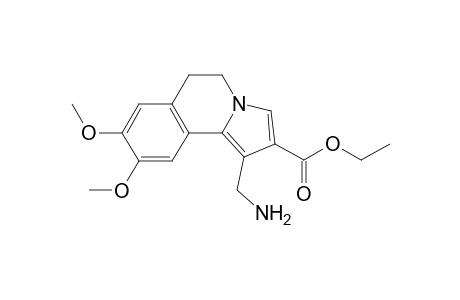 Pyrrolo[2,1-a]isoquinoline-2-carboxylic acid, 1-(aminomethyl)-5,6-dihydro-8,9-dimethoxy-, ethyl ester