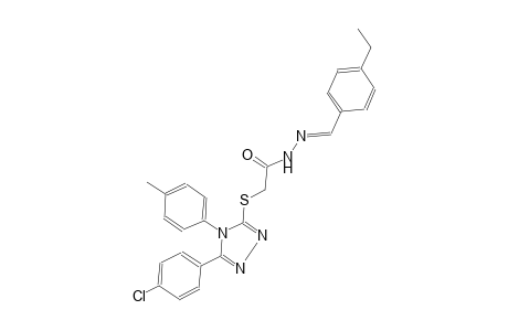 acetic acid, [[5-(4-chlorophenyl)-4-(4-methylphenyl)-4H-1,2,4-triazol-3-yl]thio]-, 2-[(E)-(4-ethylphenyl)methylidene]hydrazide