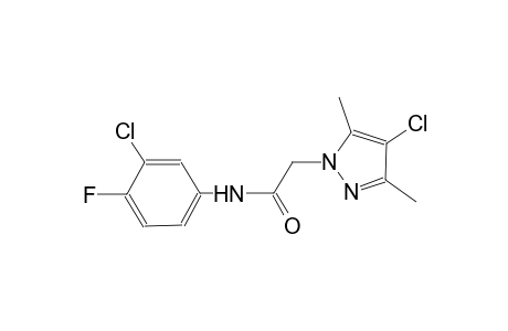 2-(4-chloro-3,5-dimethyl-1H-pyrazol-1-yl)-N-(3-chloro-4-fluorophenyl)acetamide