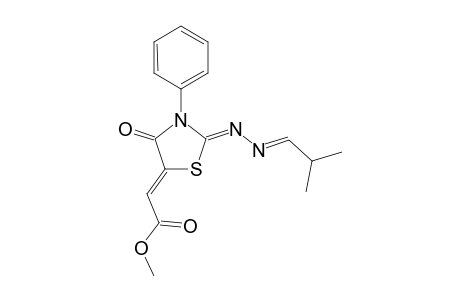 (Z)-Methyl 2-{(Z)-2-[(E)-(2-methylpropylidene)hydrazono]-4-oxo-3-phenylthiazolidin-5-ylidene}acetate