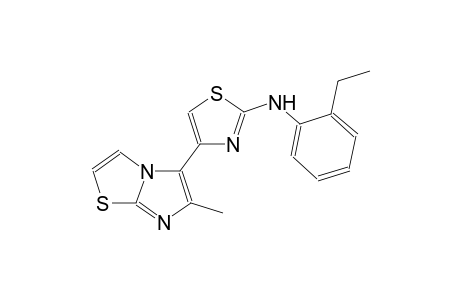 2-thiazolamine, N-(2-ethylphenyl)-4-(6-methylimidazo[2,1-b]thiazol-5-yl)-