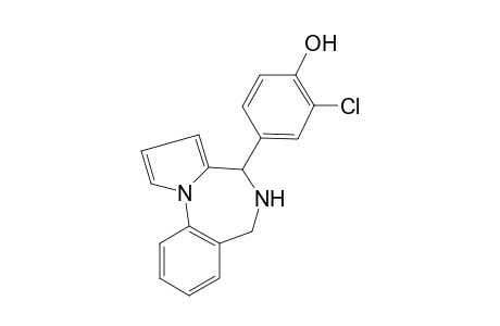 2-Chloranyl-4-(5,6-dihydro-4H-pyrrolo[1,2-a][1,4]benzodiazepin-4-yl)phenol