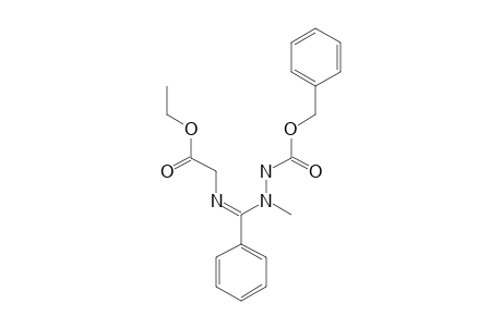 ETHYL-N-{[2-(BENZYLOXYCARBONYL)-1-METHYLHYDRAZINO]-(PHENYL)-METHYLENE}-GLYCINATE