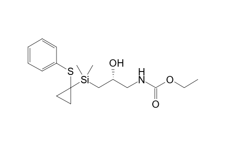 Ethyl (2R) 3-[Dimethyl(1-phenylthiocyclopropyl)silyl]-2-hydroxypropane-1-carbamate