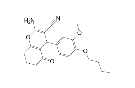 4H-1-benzopyran-3-carbonitrile, 2-amino-4-(4-butoxy-3-methoxyphenyl)-5,6,7,8-tetrahydro-5-oxo-