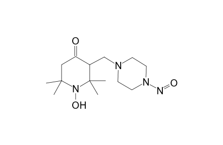 Piperidin-4-one, 1-hydroxy-2,2,6,6-tetramethyl-3-(4-nitroso-1-piperazinylmethyl)-