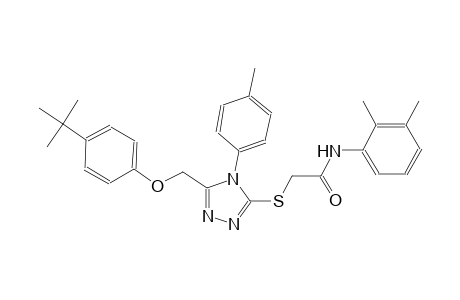 2-{[5-[(4-tert-butylphenoxy)methyl]-4-(4-methylphenyl)-4H-1,2,4-triazol-3-yl]sulfanyl}-N-(2,3-dimethylphenyl)acetamide