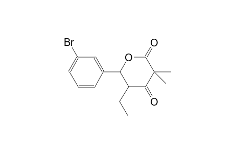 2H-Pyran-2,4(3H)-dione, dihydro-5-ethyl-3,3-dimethyl-6-(3-bromophenyl)-