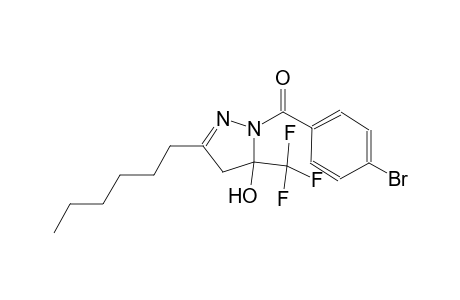 1-(4-bromobenzoyl)-3-hexyl-5-(trifluoromethyl)-4,5-dihydro-1H-pyrazol-5-ol