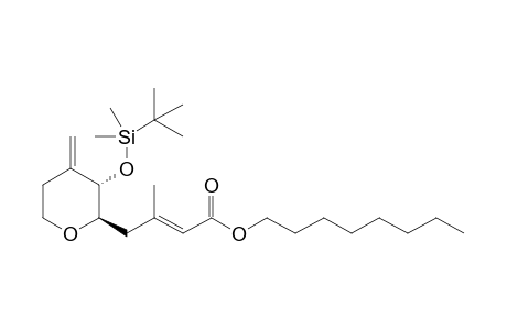 Octyl (E)-4-((2S,3S)-3-{[tert-butyl(dimethyl)silyl]oxy}-4-methylenetetrahydro-2H-pyran-2-yl)-3-methylbut-2-enoate