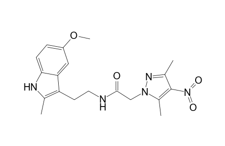 2-(3,5-Dimethyl-4-nitro-1H-pyrazol-1-yl)-N-[2-(5-methoxy-2-methyl-1H-indol-3-yl)ethyl]acetamide