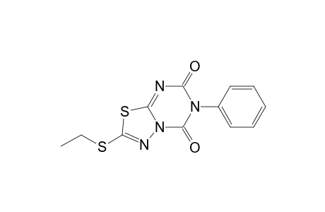 5H-1,3,4-Thiadiazolo[3,2-a][1,3,5]triazine-5,7(6H)-dione, 2-(ethylthio)-6-phenyl-