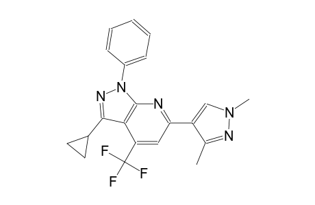 3-cyclopropyl-6-(1,3-dimethyl-1H-pyrazol-4-yl)-1-phenyl-4-(trifluoromethyl)-1H-pyrazolo[3,4-b]pyridine