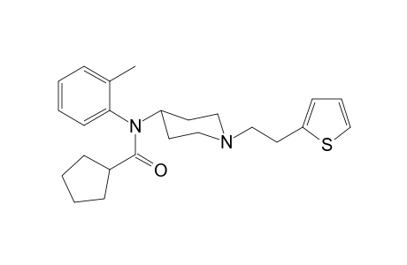 N-2-Methylphenyl-N-(1-[2-(thiophen-2-yl)ethyl]piperidin-4-yl)cyclopentanecarboxamide