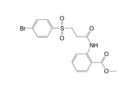benzoic acid, 2-[[3-[(4-bromophenyl)sulfonyl]-1-oxopropyl]amino]-, methyl ester