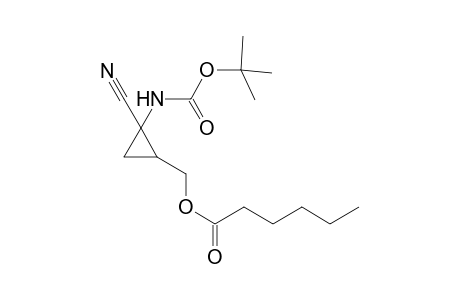 (1R,2R)-(-)-1-[N-(tert-butoxycarbonyl)amino-2-[(hexanoyloxy)methyl]cyclopropane-1-carbonitrile