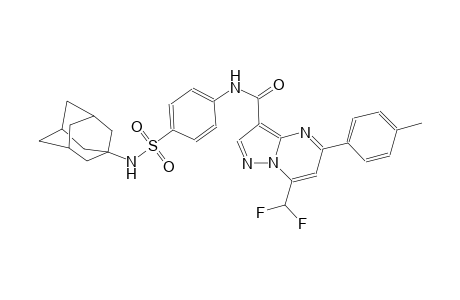 N-{4-[(1-adamantylamino)sulfonyl]phenyl}-7-(difluoromethyl)-5-(4-methylphenyl)pyrazolo[1,5-a]pyrimidine-3-carboxamide
