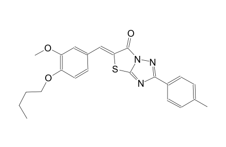 thiazolo[3,2-b][1,2,4]triazol-6(5H)-one, 5-[(4-butoxy-3-methoxyphenyl)methylene]-2-(4-methylphenyl)-, (5Z)-