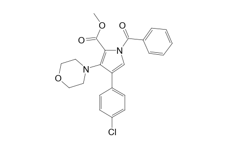 1-(benzoyl)-4-(4-chlorophenyl)-3-morpholino-pyrrole-2-carboxylic acid methyl ester