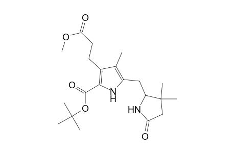 1H-Pyrrole-3-propanoic acid, 2-[(1,1-dimethylethoxy)carbonyl]-5-[(3,3-dimethyl-5-oxo-2-pyrrolidinyl)methyl]-4-methyl-, methyl ester, (.+-.)-