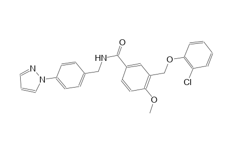 3-[(2-chlorophenoxy)methyl]-4-methoxy-N-[4-(1H-pyrazol-1-yl)benzyl]benzamide