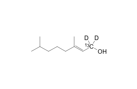 (1-(13)C,1,1-(2)H2)-6,7-dihydrogeraniol