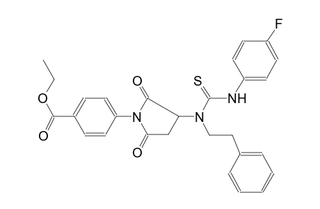 benzoic acid, 4-[3-[[[(4-fluorophenyl)amino]carbonothioyl](2-phenylethyl)amino]-2,5-dioxo-1-pyrrolidinyl]-, ethyl ester