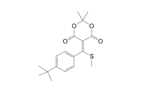 5-[(4-tert-butylphenyl)-(methylthio)methylene]-2,2-dimethyl-1,3-dioxane-4,6-quinone
