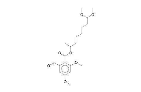 Benzoic acid, 2-formyl-4,6-dimethoxy-, 8,8-dimethoxyoct-2-yl ester