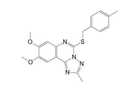 8,9-dimethoxy-2-methyl-5-[(4-methylbenzyl)sulfanyl][1,2,4]triazolo[1,5-c]quinazoline