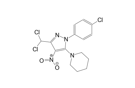 1-[1-(4-chlorophenyl)-3-(dichloromethyl)-4-nitro-1H-pyrazol-5-yl]piperidine