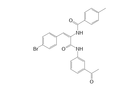 N-[1-(3-acetyl-phenylcarbamoyl)-2-(4-bromo-phenyl)-vinyl]-4-methyl-benzamide