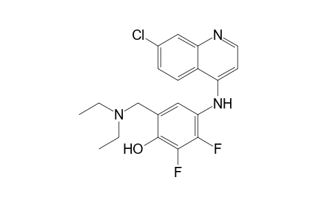 4-[(7-chloranylquinolin-4-yl)amino]-6-(diethylaminomethyl)-2,3-bis(fluoranyl)phenol