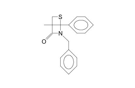 2-Benzyl-4-methyl-1-phenyl-6-thia-2-aza-bicyclo(2.2.0)hexan-3-one