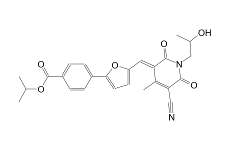 benzoic acid, 4-[5-[(E)-(5-cyano-1,6-dihydro-1-(2-hydroxypropyl)-4-methyl-2,6-dioxo-3(2H)-pyridinylidene)methyl]-2-furanyl]-, 1-methylethyl ester