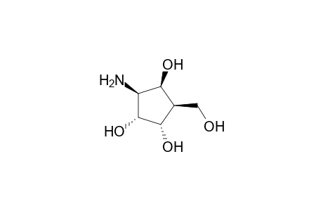 (+,-)-4.beta.-amino-2.alpha.,3.alpha.,5.beta.-trihydroxy-1.beta.-cyclopentanemethanol hydrochloride