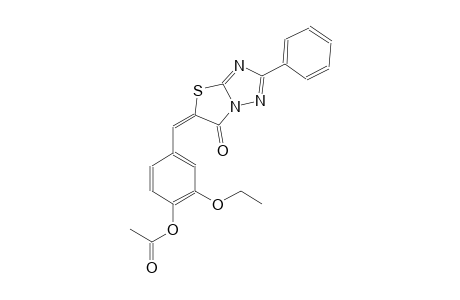 2-ethoxy-4-[(E)-(6-oxo-2-phenyl[1,3]thiazolo[3,2-b][1,2,4]triazol-5(6H)-ylidene)methyl]phenyl acetate