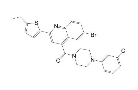 6-bromo-4-{[4-(3-chlorophenyl)-1-piperazinyl]carbonyl}-2-(5-ethyl-2-thienyl)quinoline