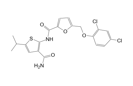 N-[3-(aminocarbonyl)-5-isopropyl-2-thienyl]-5-[(2,4-dichlorophenoxy)methyl]-2-furamide