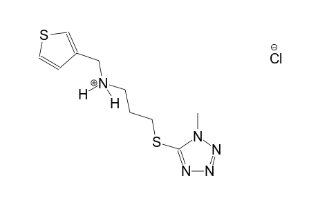 3-[(1-methyl-1H-tetraazol-5-yl)sulfanyl]-N-(3-thienylmethyl)-1-propanaminium chloride