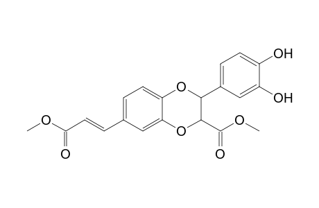 2-(3,4-Dihydroxyphenyl)-6-(2-carbomethoxyethenyl)-1,4-benzodioxane-3-carboxylic acid methyl ester