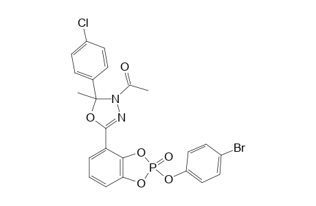 1-[2-(4-CHLOROPHENYL)-5-[2-(4-BROMOPHENOXY)-1,3,2-BENZODIOXA-PHOSPHOLE-4-YL-2-OXIDE]-2-METHYL-1,3,4-OXADIAZOLE-3(2H)-YL]-ETHANONE