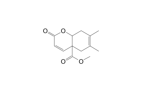 2H-1-Benzopyran-4a(5H)-carboxylic acid, 8,8a-dihydro-6,7-dimethyl-2-oxo-, methyl ester
