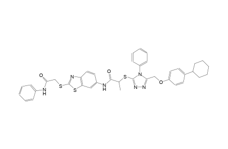 propanamide, 2-[[5-[(4-cyclohexylphenoxy)methyl]-4-phenyl-4H-1,2,4-triazol-3-yl]thio]-N-[2-[[2-oxo-2-(phenylamino)ethyl]thio]-6-benzothiazolyl]-